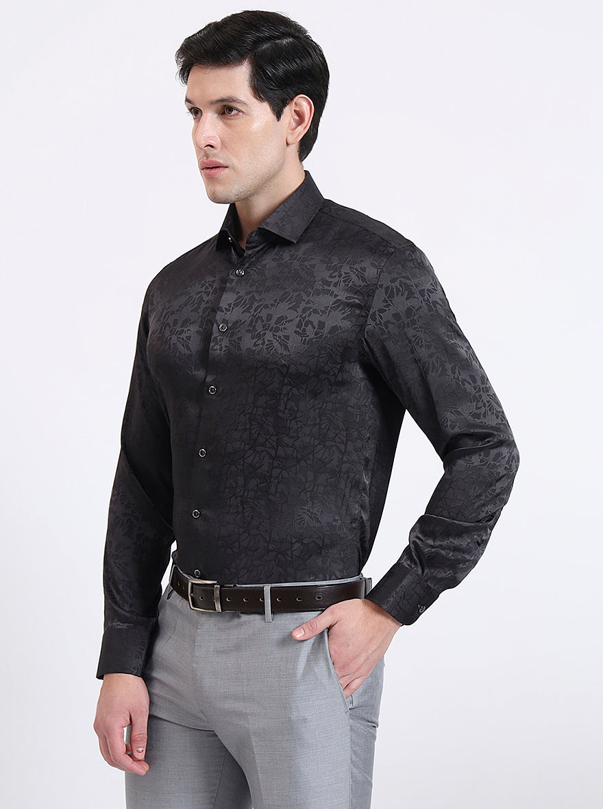Brown Solid Slim Fit Party Wear Shirt | Wyre