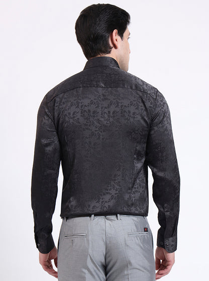 Brown Solid Slim Fit Party Wear Shirt | Wyre
