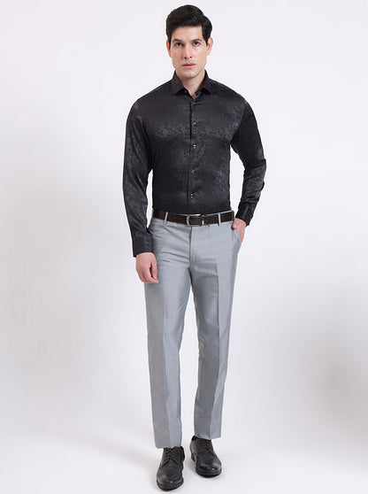 Brown Solid Slim Fit Party Wear Shirt | Wyre