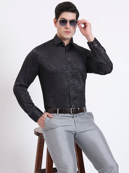 Brown Solid Slim Fit Party Wear Shirt | Wyre