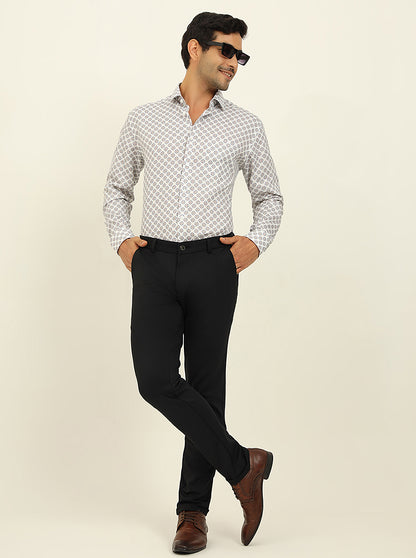 Black Solid Venice Fit Casual Trouser | JadeBlue