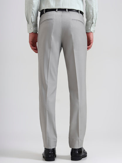 Blue & Maroon Solid Slim Fit Formal Trouser | JB Studio