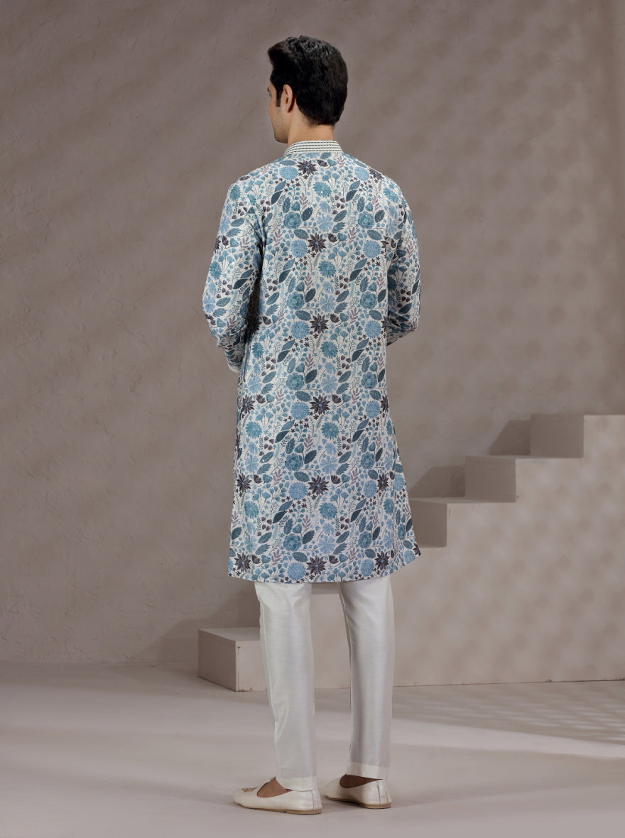 Beige Printed Kurta Pajama | TULA