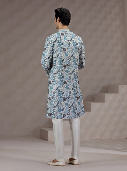 Beige Printed Kurta Pajama | TULA
