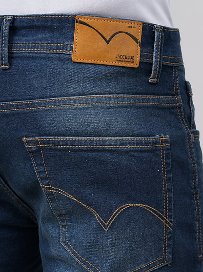 Denim Blue Washed Slim Fit Jeans | JadeBlue