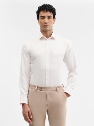Baby Pink Solid Slim Fit Formal Shirt | Greenfibre