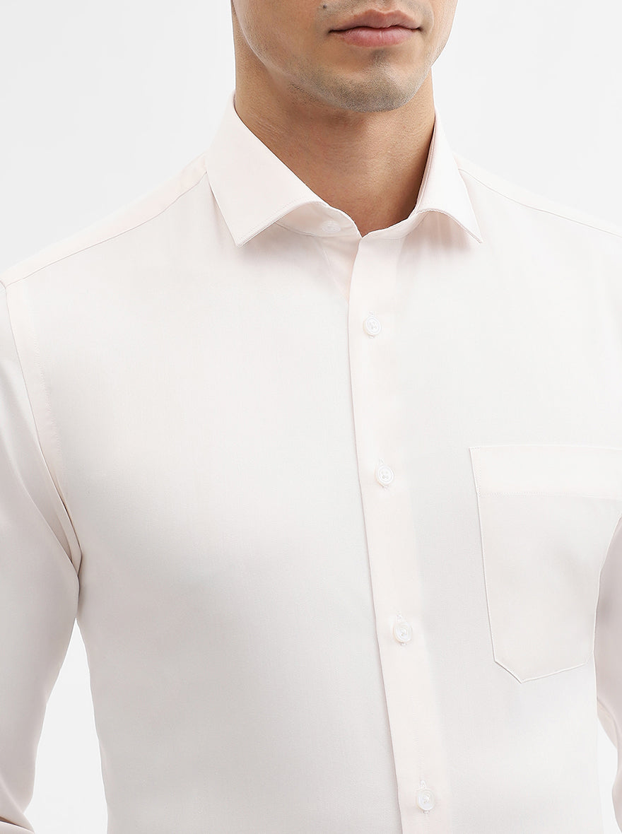 Baby Pink Solid Slim Fit Formal Shirt | Greenfibre