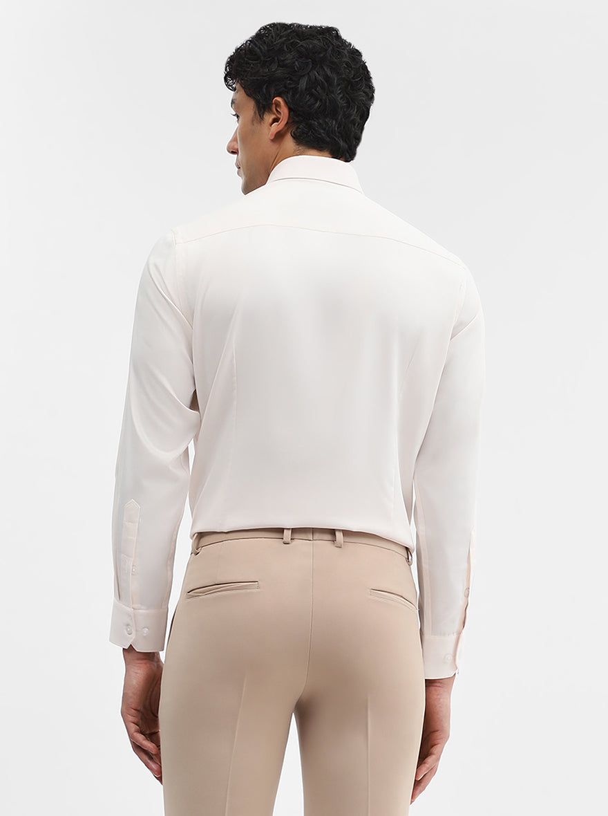 Baby Pink Solid Slim Fit Formal Shirt | Greenfibre