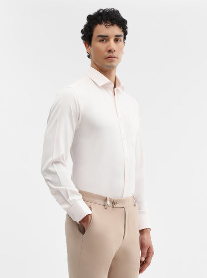 Baby Pink Solid Slim Fit Formal Shirt | Greenfibre