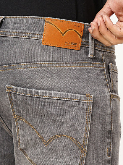 Grey Washed Rider Fit Jeans | JadeBlue