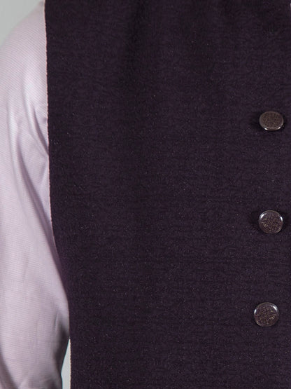 Wine Solid Waistcoat | Wyre