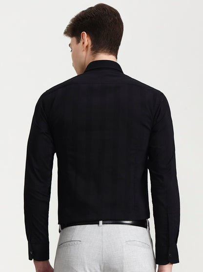Black Solid Slim Fit Party Wear Shirt | Wyre