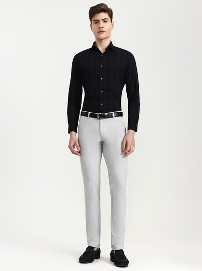Black Solid Slim Fit Party Wear Shirt | Wyre