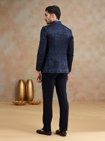Deep Blue Embroidered Jodhpuri Suit | JB X JB