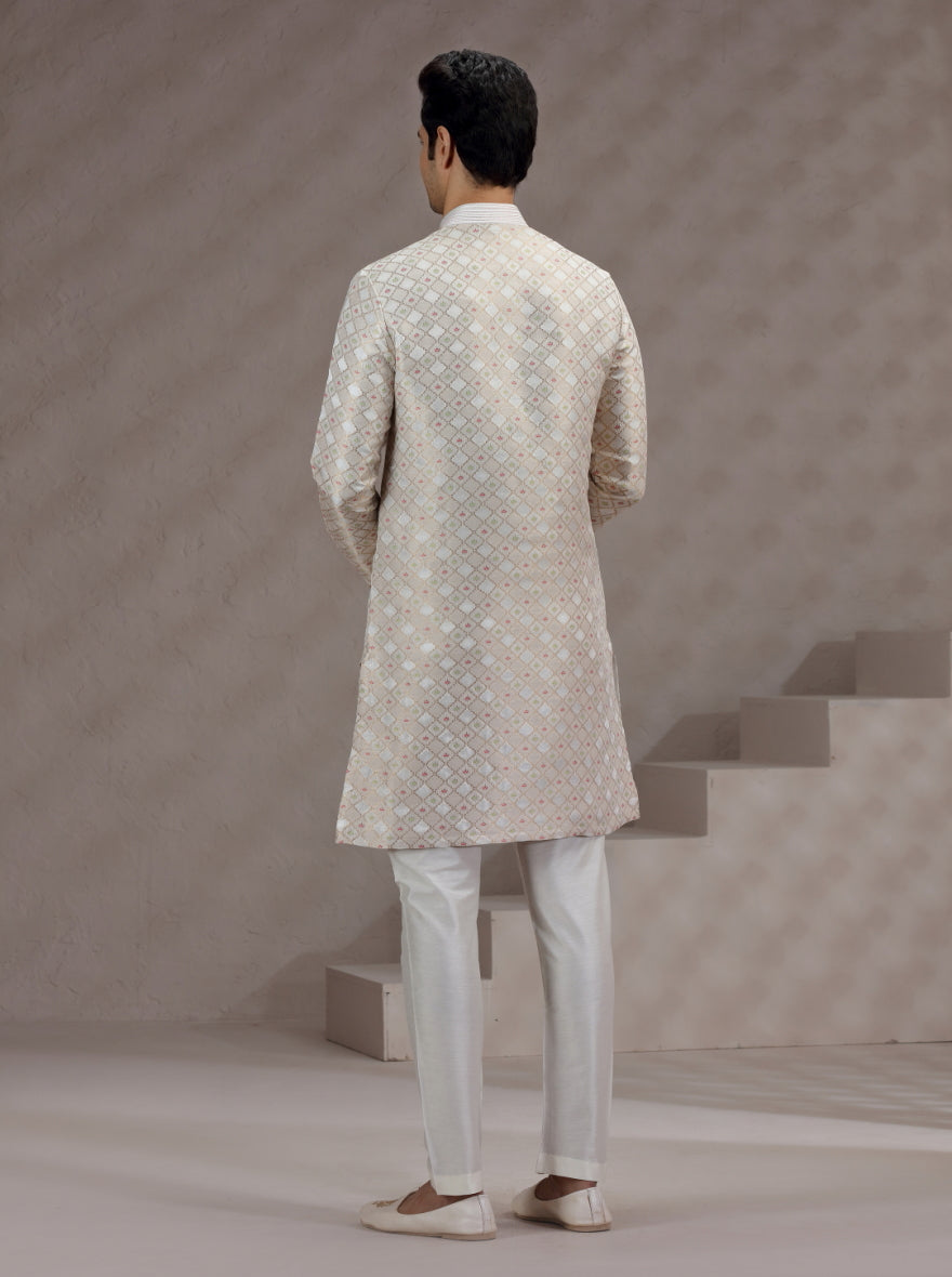 Cream Embroidered Kurta Pajama | TULA
