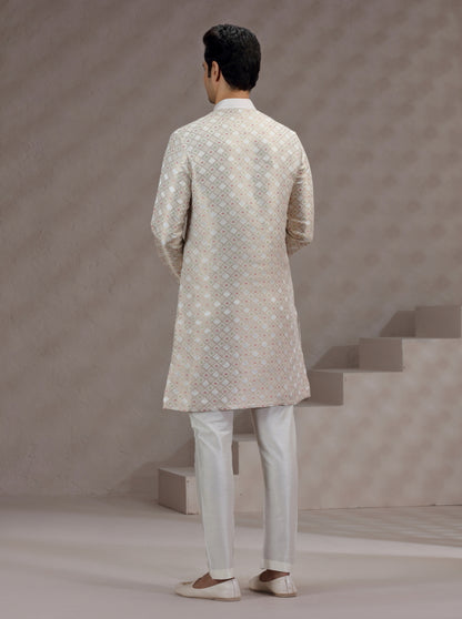 Cream Embroidered Kurta Pajama | TULA
