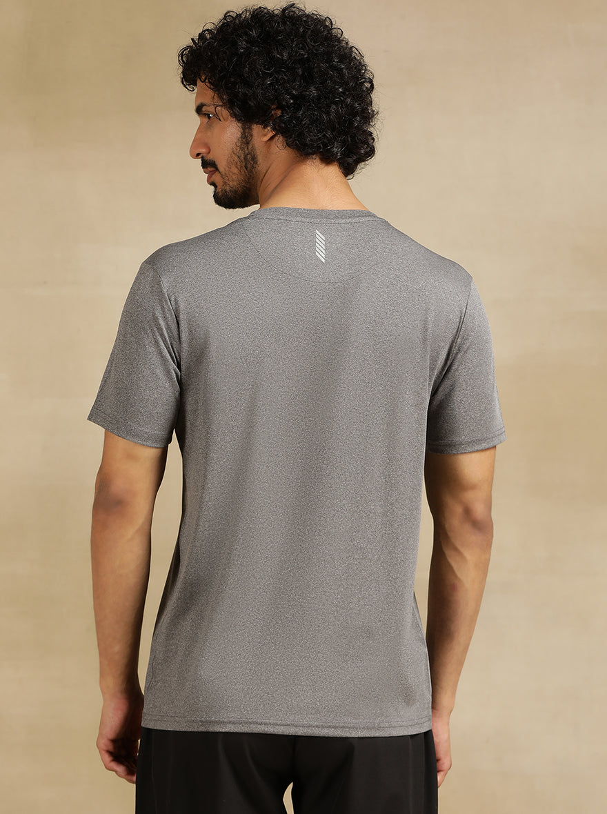 Anthra Grey Solid Slim Fit T-Shirt | Jade Play