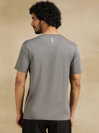 Anthra Grey Solid Slim Fit T-Shirt | Jade Play