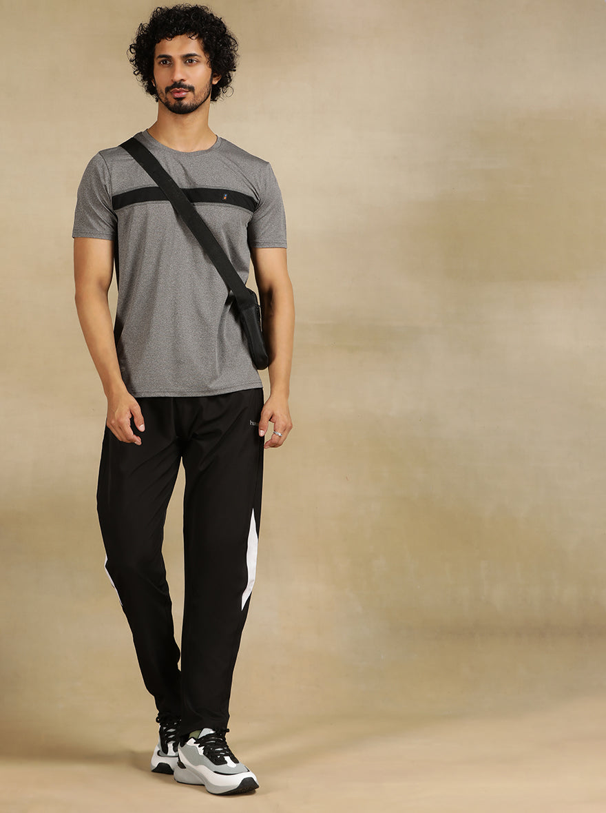 Anthra Grey Solid Slim Fit T-Shirt | Jade Play