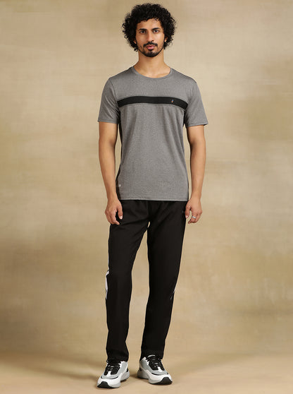 Anthra Grey Solid Slim Fit T-Shirt | Jade Play
