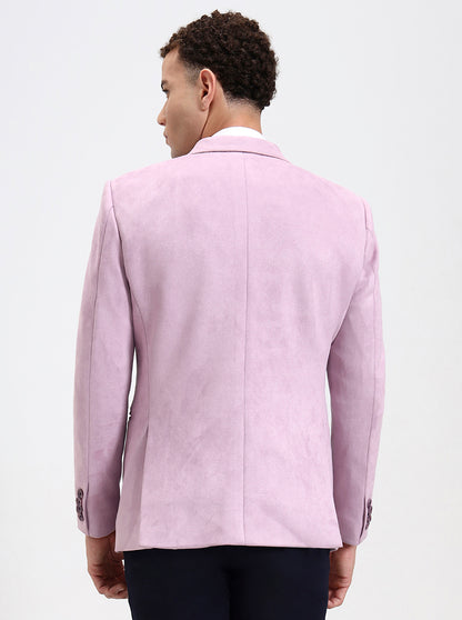 Pink Solid Regular Fit Blazer | Wyre
