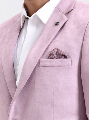 Pink Solid Regular Fit Blazer | Wyre