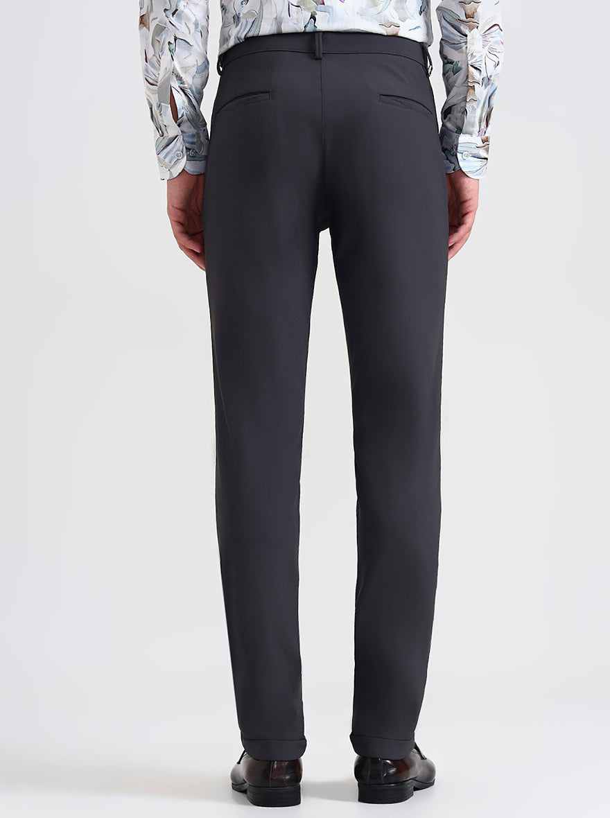 Grey Printed Slim Fit Club Wear Trouser | Wyre