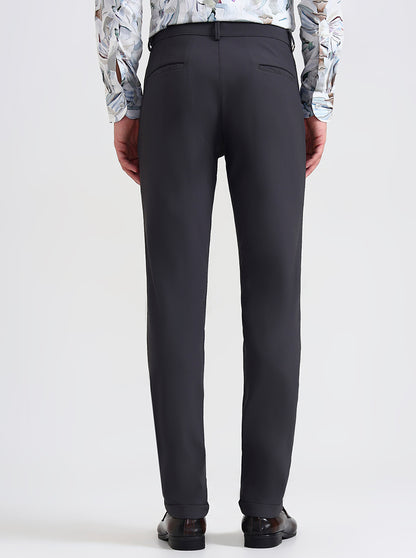 Grey Printed Slim Fit Club Wear Trouser | Wyre