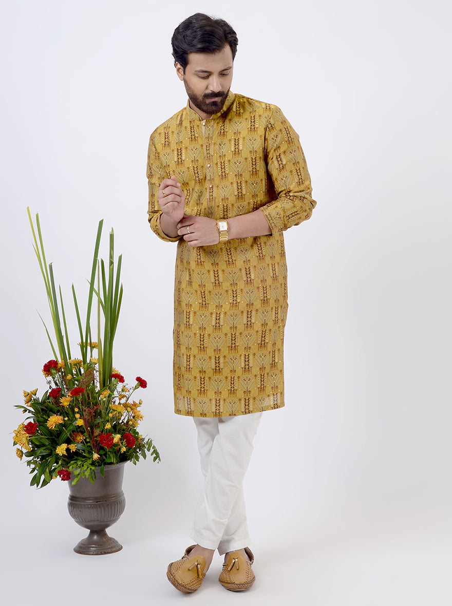 Mustard Yellow Kurta Pajama | Azania