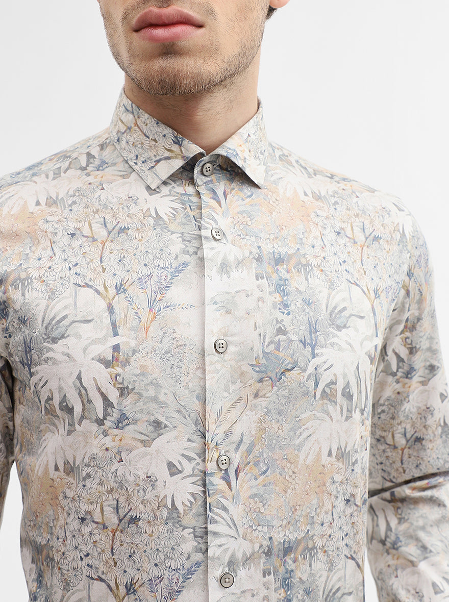 Multicolor Printed Slim Fit Party Wear Shirt | Wyre