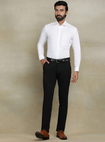 White Dobby Slim fit Formal Shirt | Metal