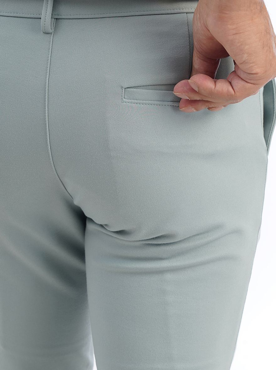 Light Blue Solid Venice Fit Casual Trouser | JadeBlue