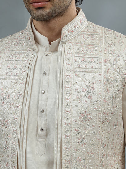 Fawn Embroidered Indowestern | Virasana