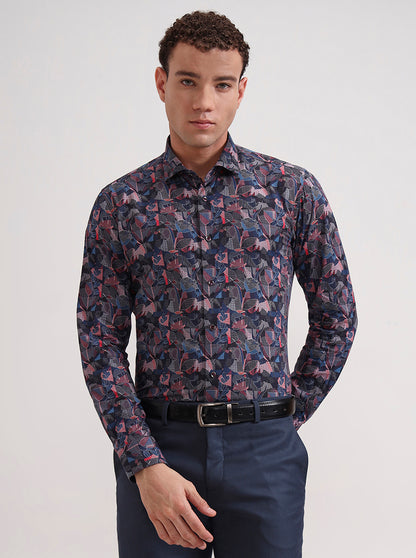 Multicolor Printed Slim Fit Party Wear Shirt | Wyre