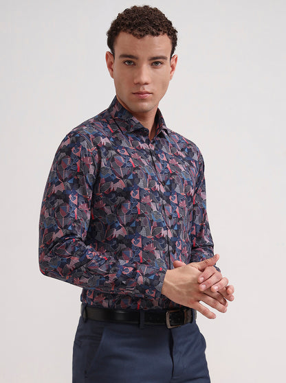 Multicolor Printed Slim Fit Party Wear Shirt | Wyre