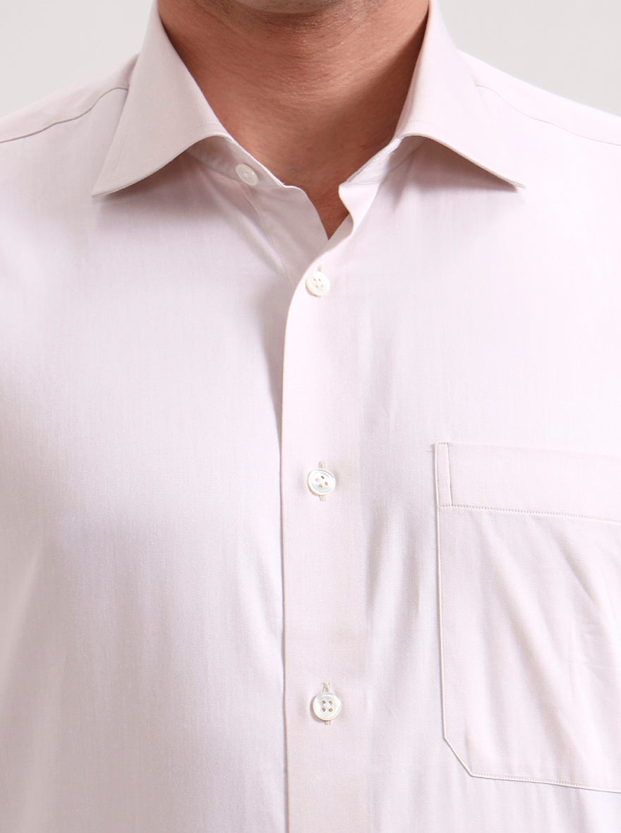 Fawn Solid Slim Fit Formal Shirt | JadeBlue Super Luxe