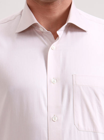 Fawn Solid Slim Fit Formal Shirt | JadeBlue Super Luxe