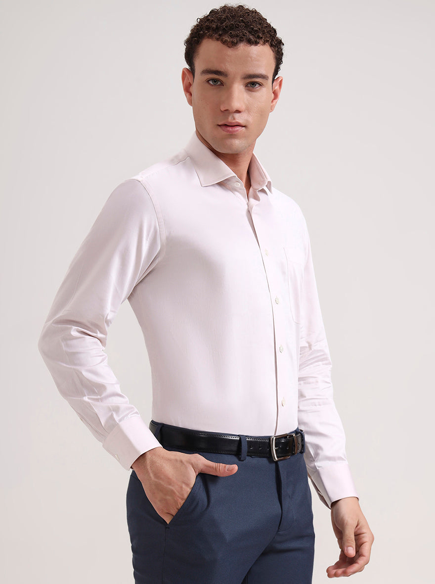 Fawn Solid Slim Fit Formal Shirt | JadeBlue Super Luxe