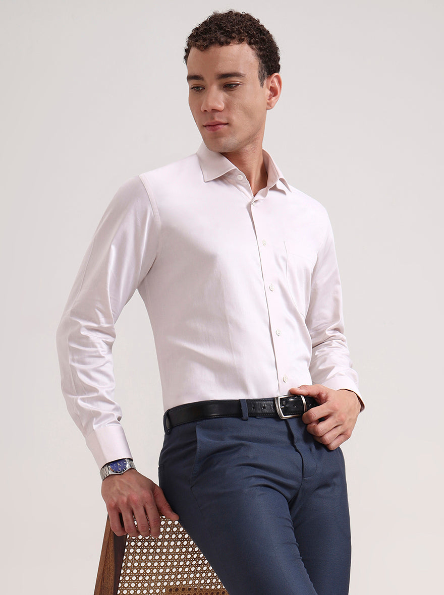 Fawn Solid Slim Fit Formal Shirt | JadeBlue Super Luxe