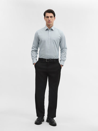 Green Checked Regular Fit Formal Shirt | JadeBlue