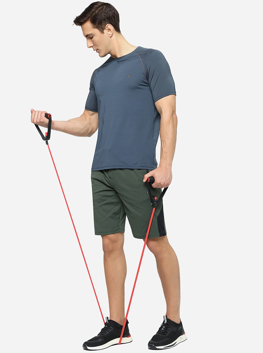 Olive Solid Slim Fit Shorts | Jade Play
