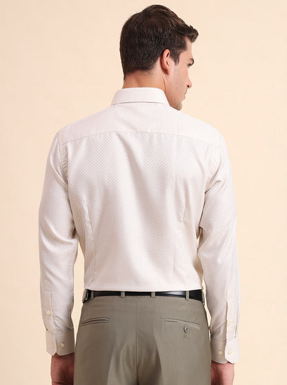 Fawn Solid Slim Fit Formal Shirt | Greenfibre