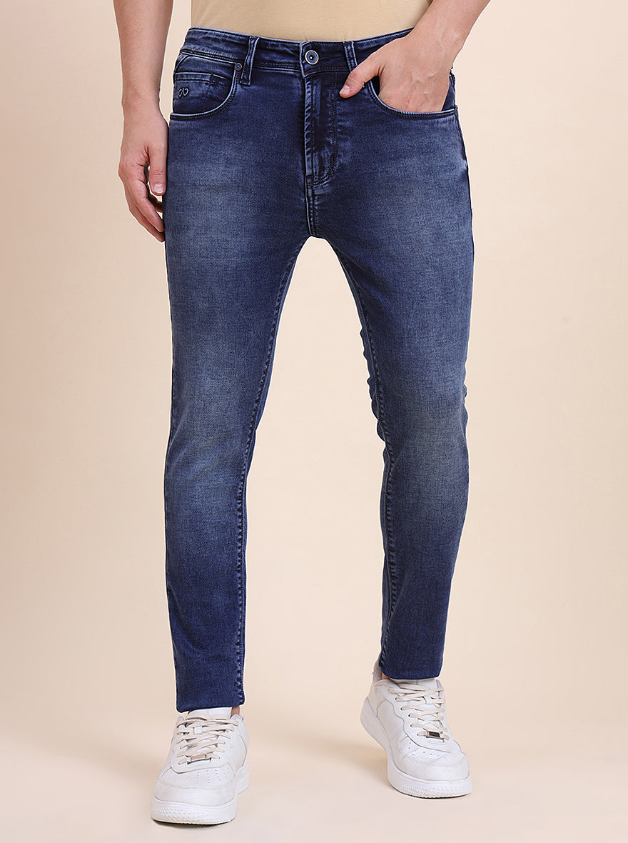Blue Washed Rider Fit Jeans | JadeBlue