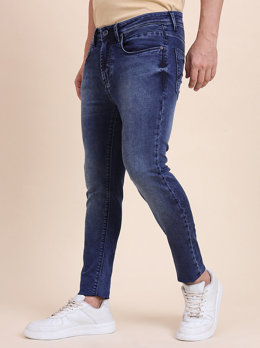 Blue Washed Rider Fit Jeans | JadeBlue