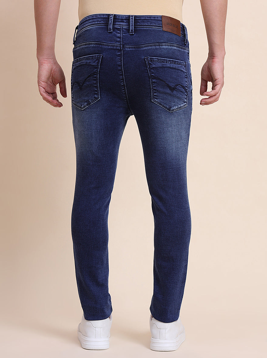 Blue Washed Rider Fit Jeans | JadeBlue