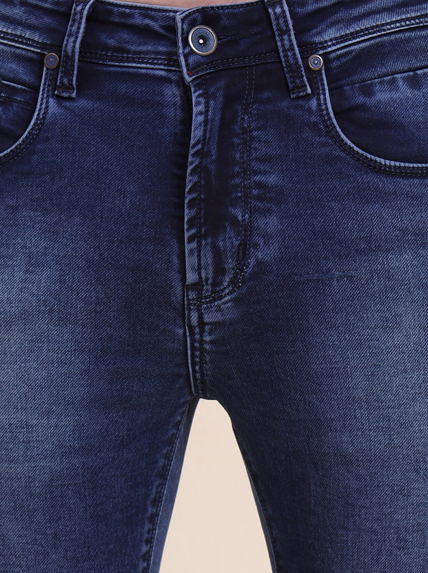Blue Washed Rider Fit Jeans | JadeBlue