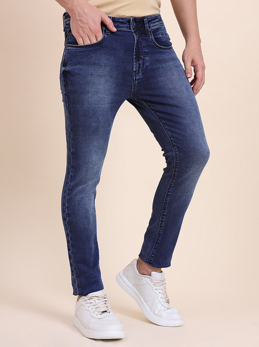 Blue Washed Rider Fit Jeans | JadeBlue