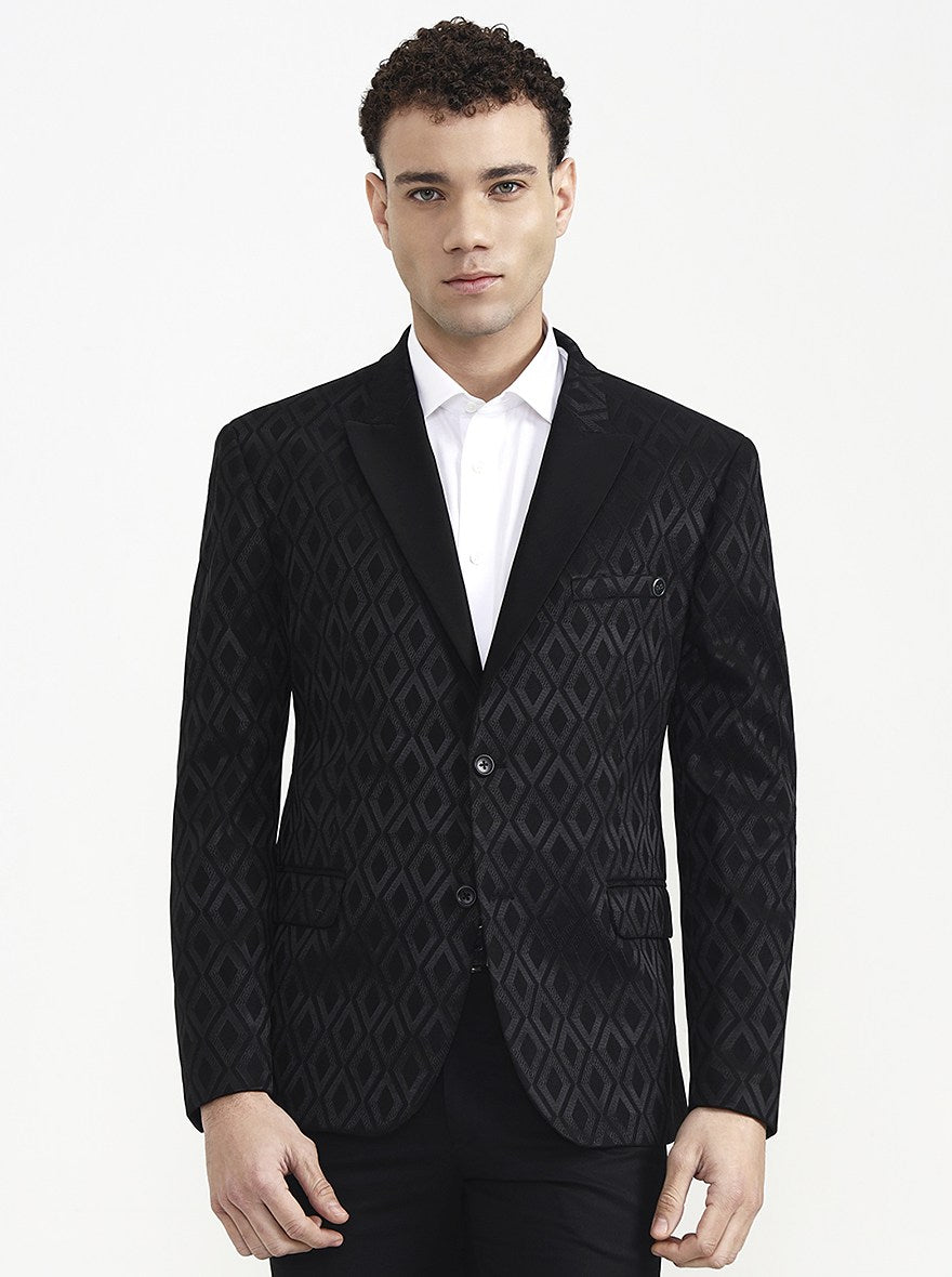 Black Printed  Blazer | Wyre