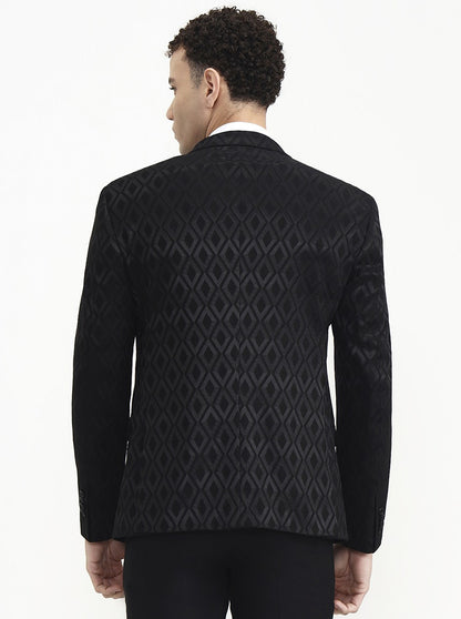 Black Printed  Blazer | Wyre