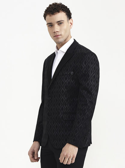 Black Printed  Blazer | Wyre